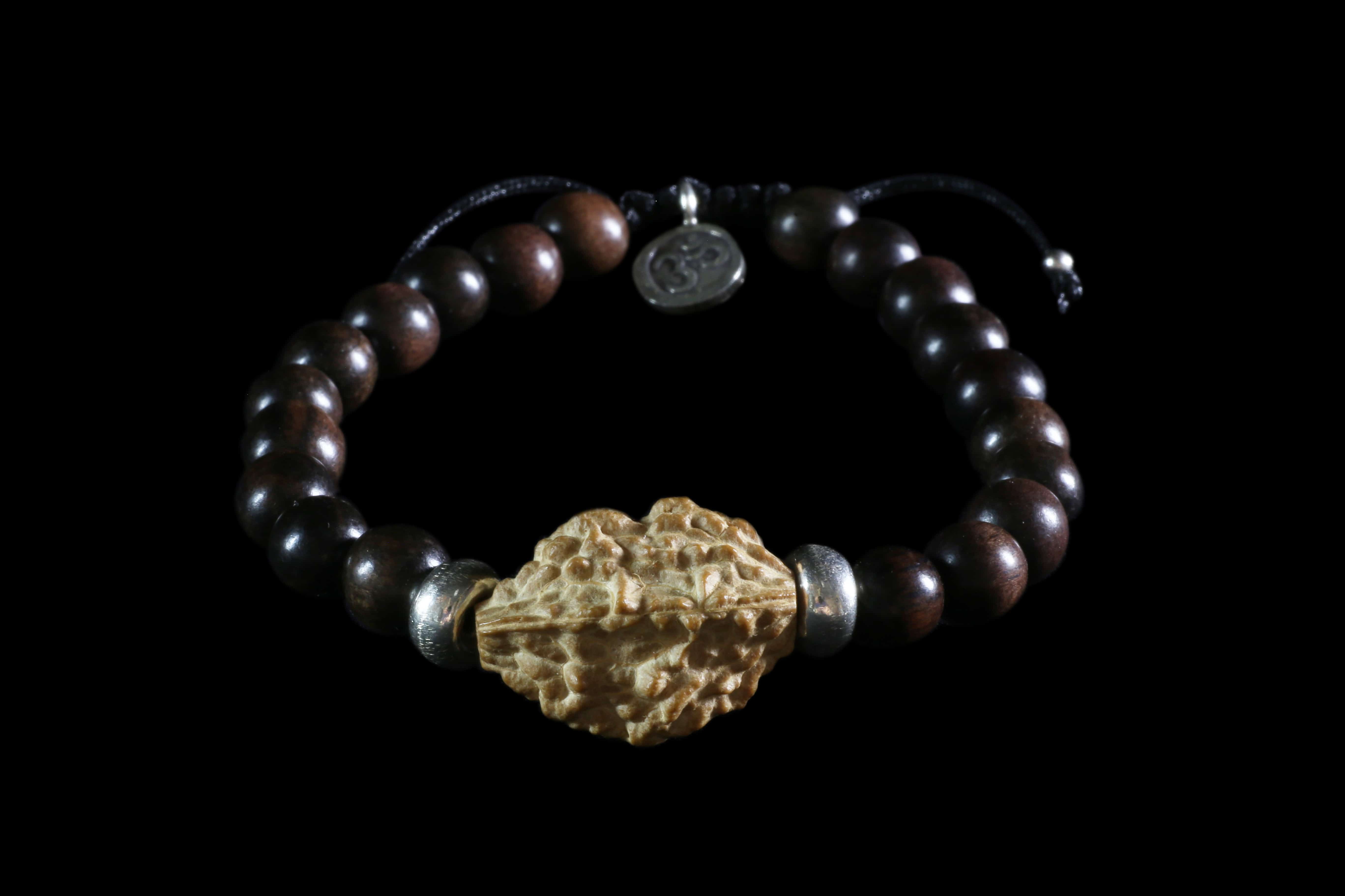 Rudraksha 2 faces et Bois