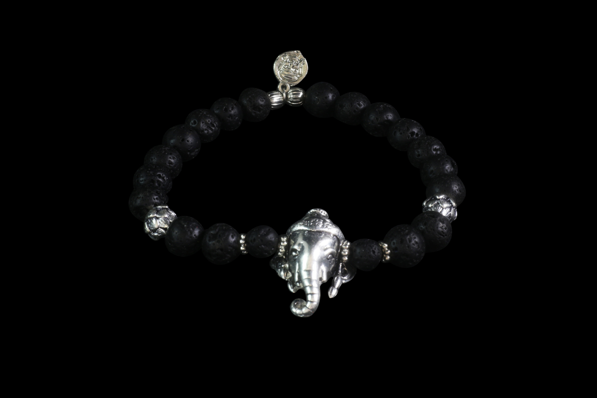 Ganesh et pierre de lave