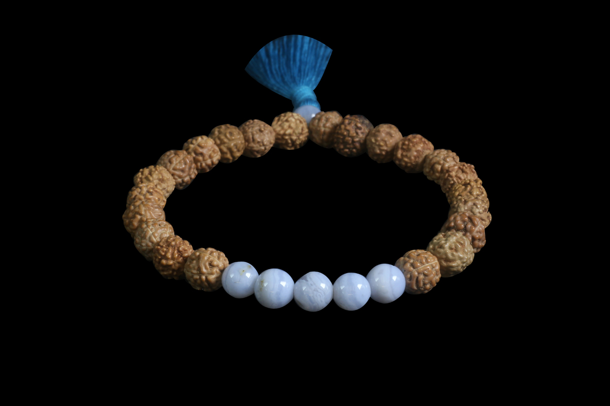 Rudraksha et calcédoine