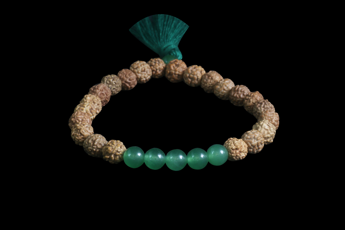 Rudraksha et aventurine