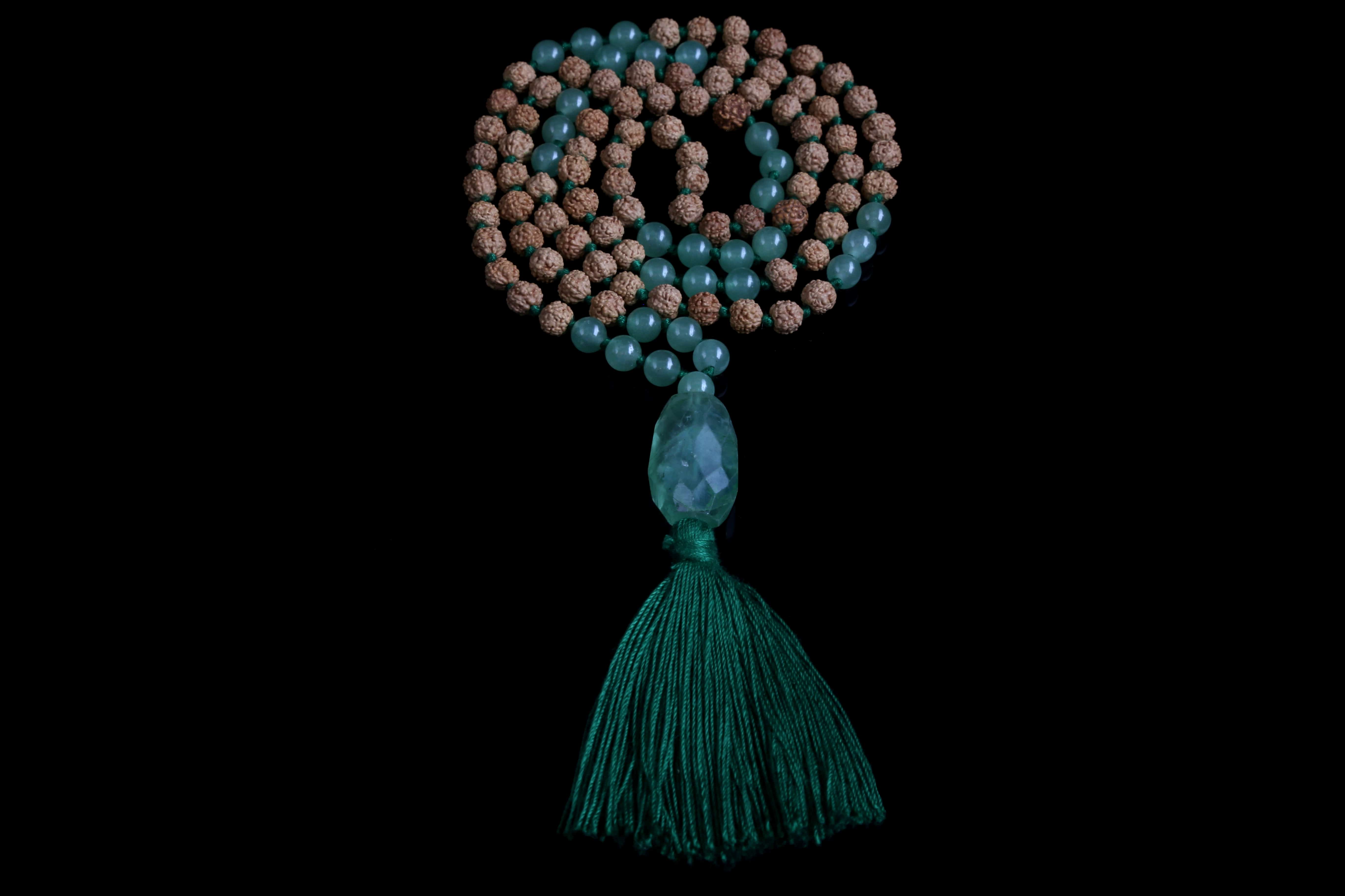 Rudraksha Fluorite 6mm